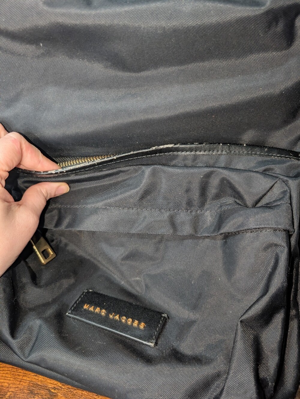 Marc Jacobs Black Backpack with Gold Hardware - Picture 3 of 5